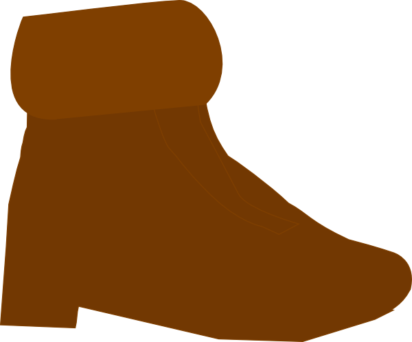 Brown Boot Svg Clip Arts 600 X 498 Px (600x498), Png Download