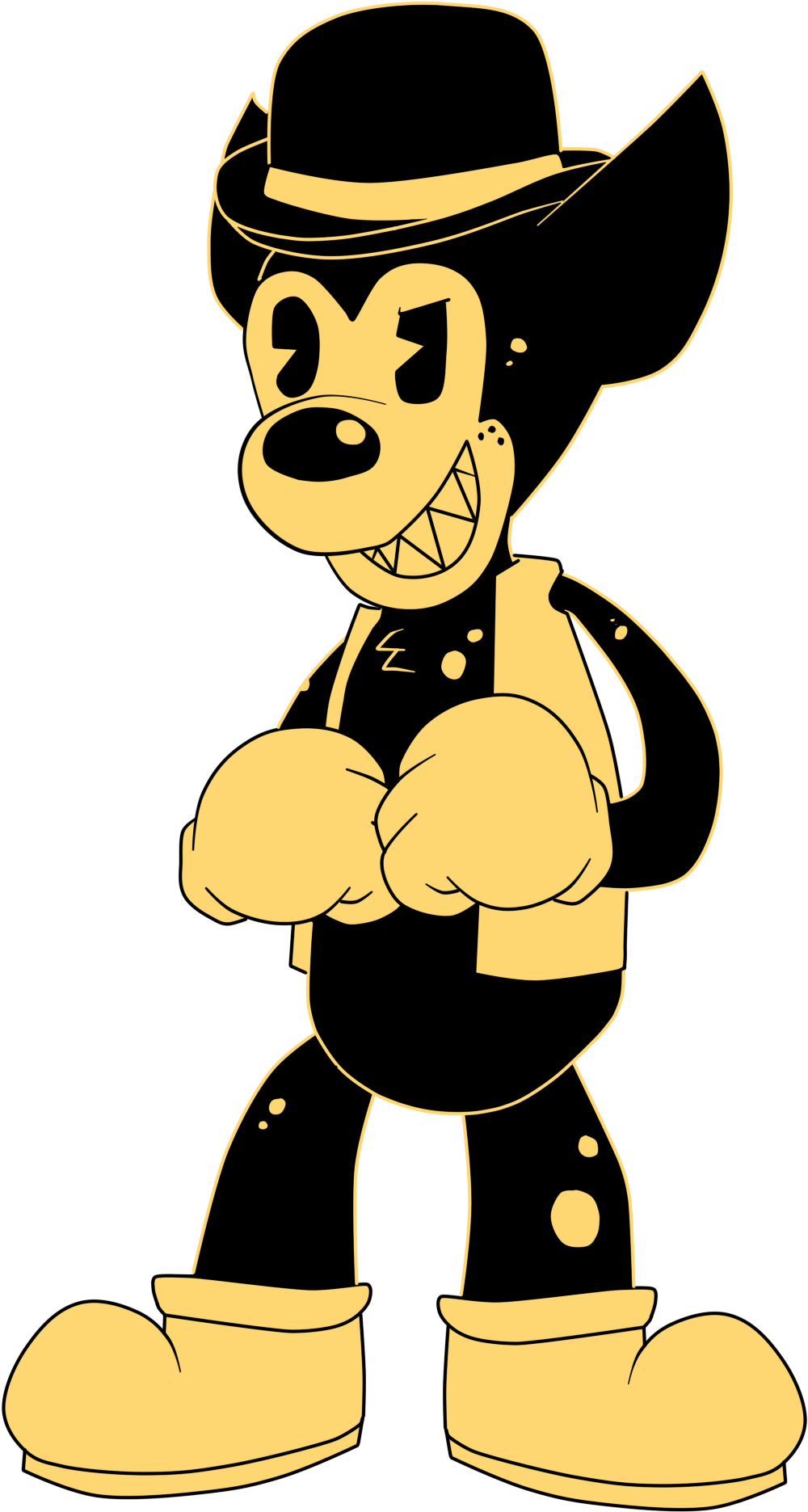 The Rowdy Hyena - Bendy And The Ink Machine Cartoon Bendy (1090x1903), Png Download