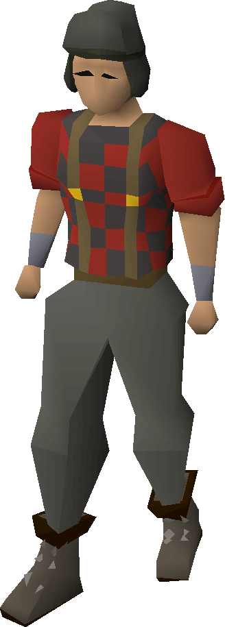 Lumberjack Clothing Equipped - Osrs Wc Outfit (328x915), Png Download