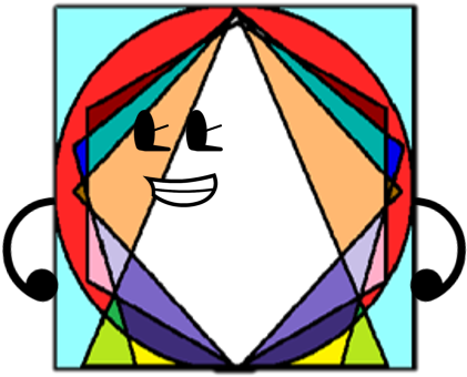 Stained Glass Pose (443x344), Png Download