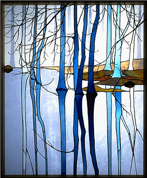 Winter Stained Glass Windows (600x600), Png Download