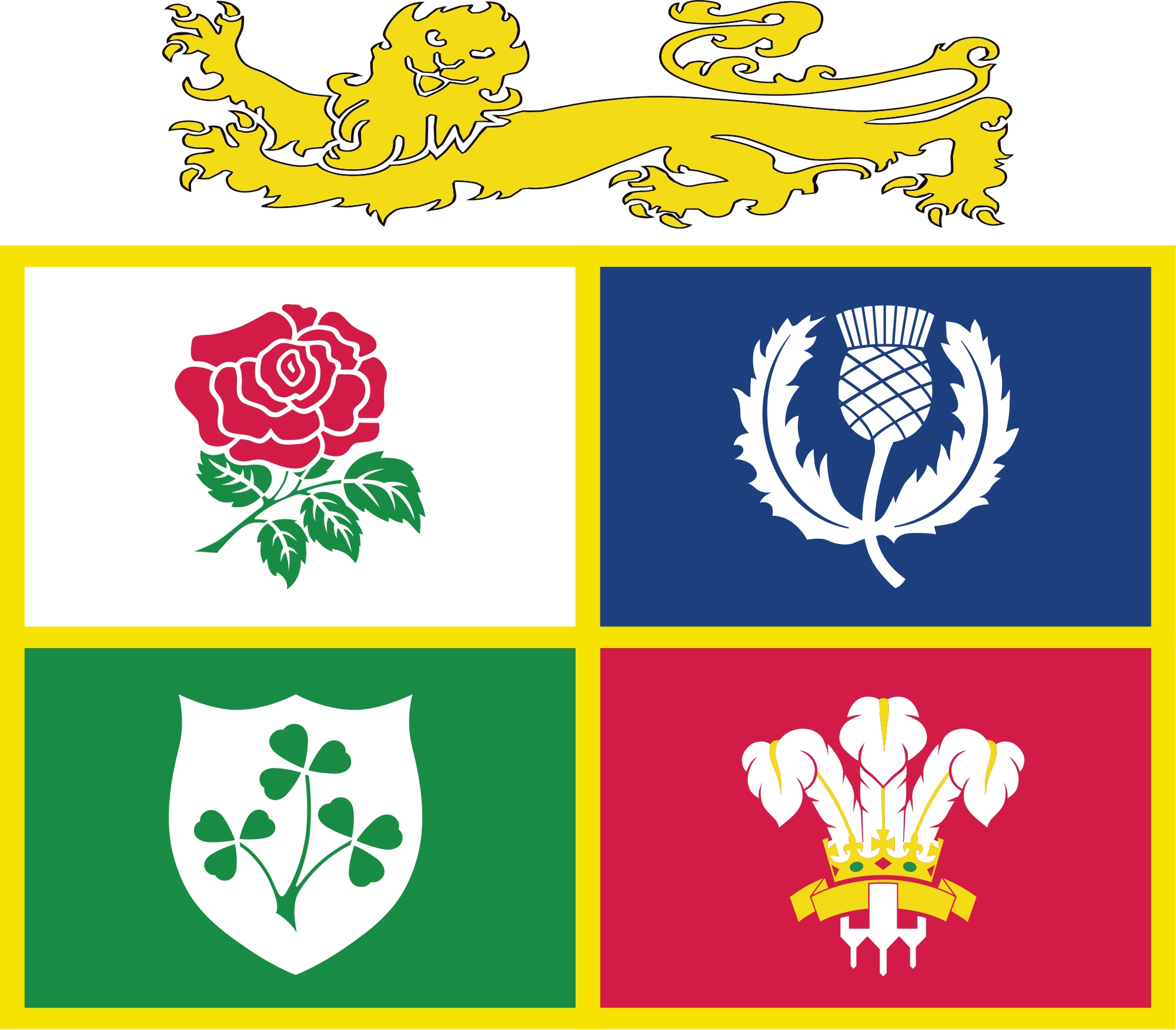 Open - British Lions Rugby Flag (2000x1753), Png Download