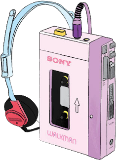 Mp3 Sticker - 80's Walkman (368x399), Png Download