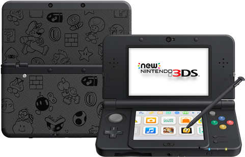 Png - New 3ds Mario Black Edition (480x320), Png Download