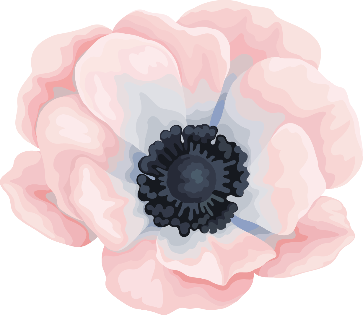 Watercolour Flowers Watercolor Painting Canvas - Watercolor Flower Cartoon (1229x1066), Png Download