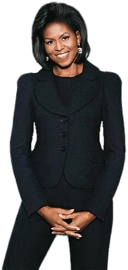 Michelle Obama Dark Blue Suit - Michelle Obama White Background (400x400), Png Download