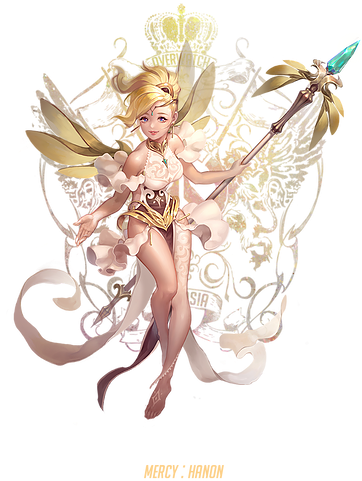 Mercy Hanon Overwatch Final Fantasy Ix Final Fantasy - Overwatch Mercy Fantasy (361x511), Png Download