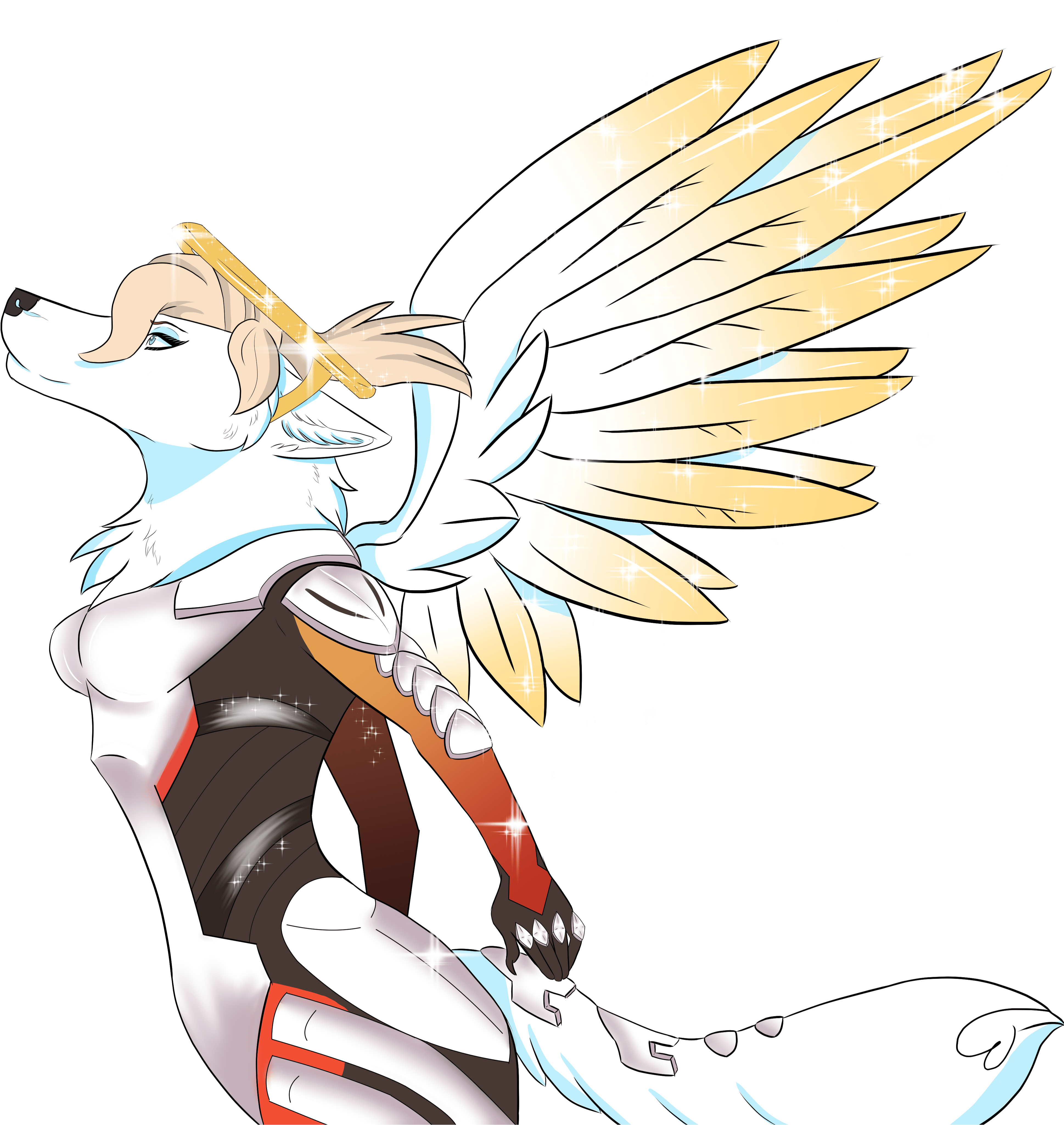 Overwatch - Mercy - Mercy Furry (4119x4101), Png Download