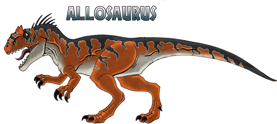 Allosaurus By Mcslackerton On Deviantart Png Free Library - Jurassic Park (900x397), Png Download