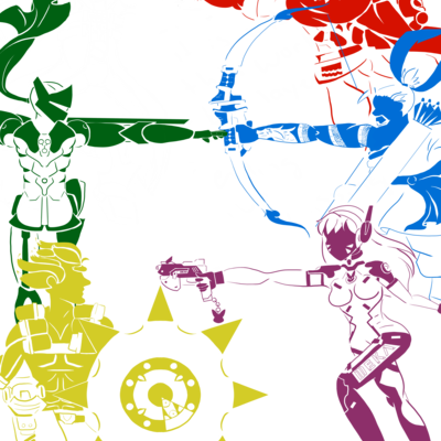 Overwatch Fight - Illustration (400x400), Png Download