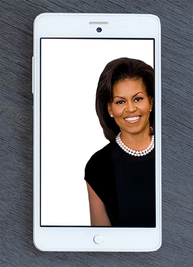 Michelle Obama Selfie Ecard Cover Michelle Obama Selfie - What's So Great About-- ? Michelle Obama (378x522), Png Download
