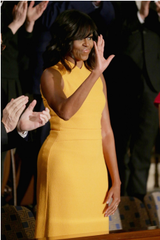 Flotus Happy Birthday, Michelle Obama - Vestido Vogue Michelle Obama 2013 (608x342), Png Download
