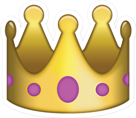 Crown King Cute Fab - Emoji De Una Corona (446x389), Png Download