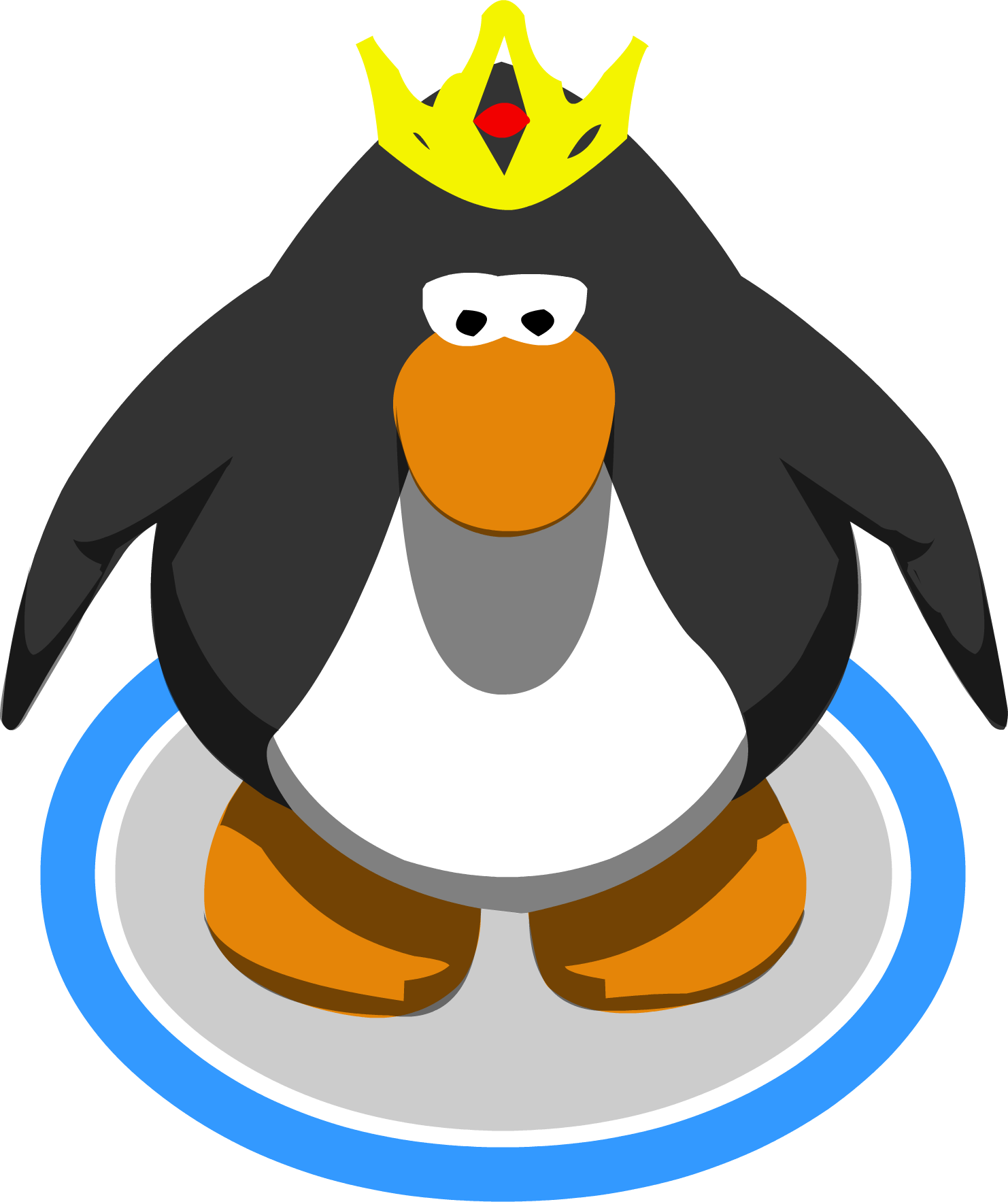 Queen's Crown Ig - Red Penguin Club Penguin (1482x1767), Png Download