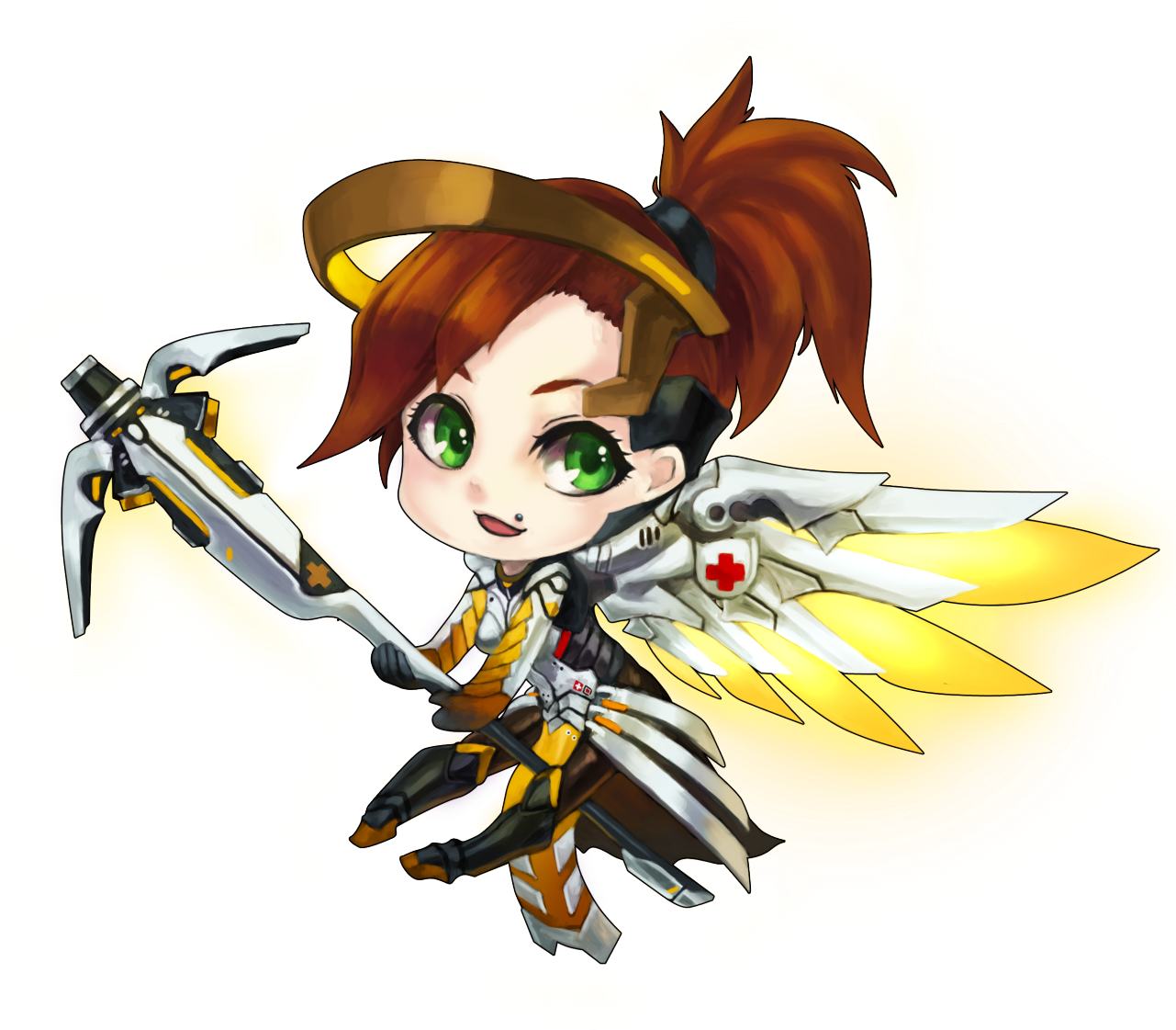 “myself As Mercy From Overwatch - Cartoon (1280x1280), Png Download