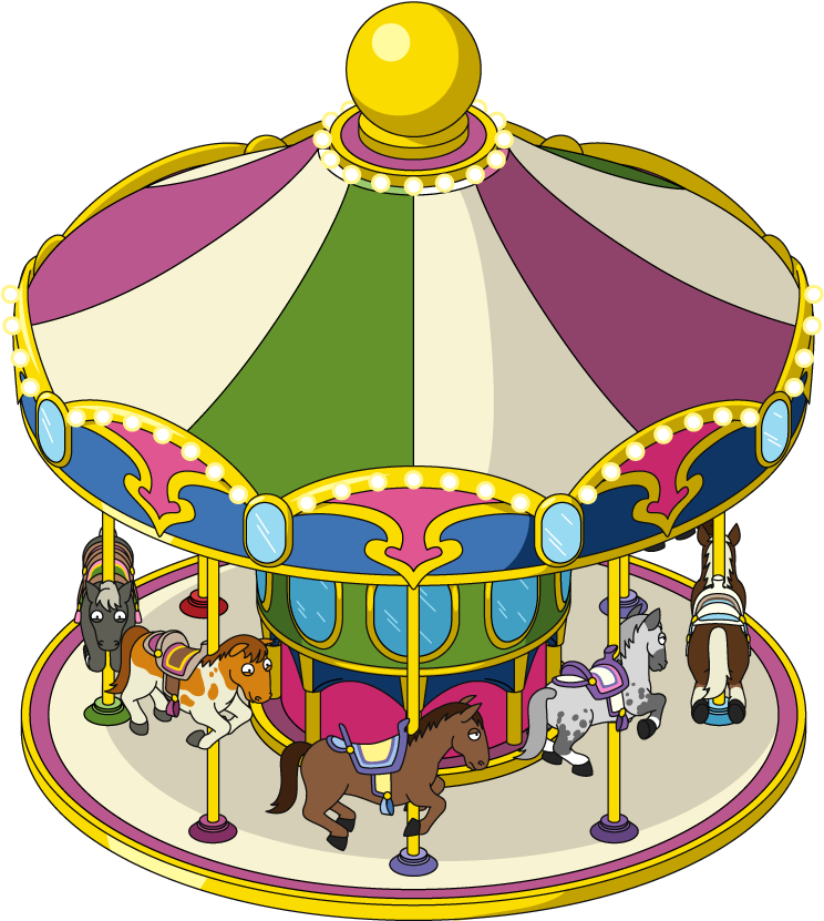 Carousel Cartoon Transparent Background (1004x923), Png Download