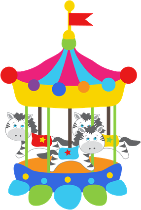 Carousel Png - Circus Animal Clipart Hd (286x424), Png Download