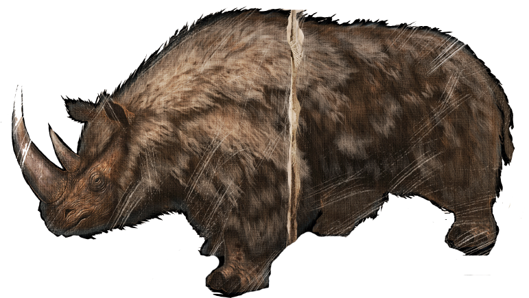 800px-woolly Rhino 1 - Ark Dossiers Wooly Rhino (800x489), Png Download