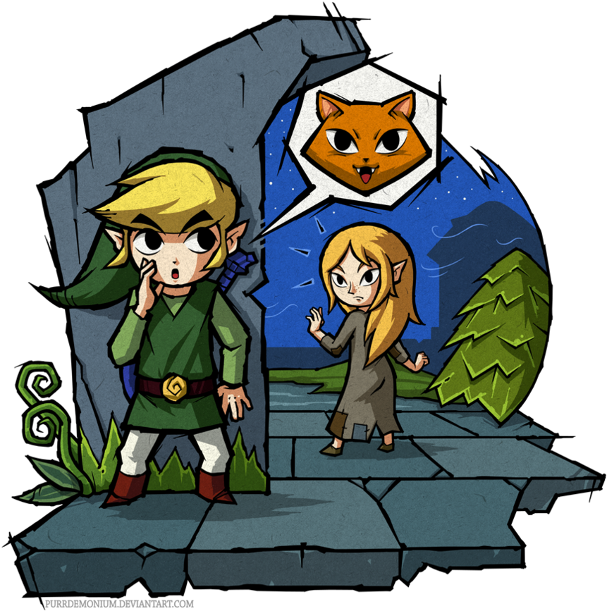 The Legend Of Zelda - Wind Waker Meow (894x894), Png Download