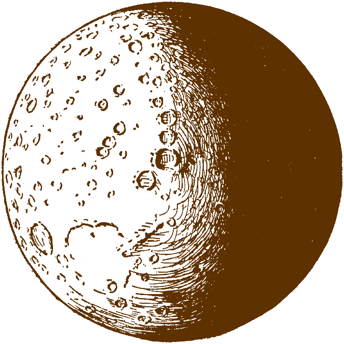 Moon Art Png (675x675), Png Download