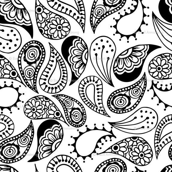 Zazzle Dunkles Lila Paisley Hüllen Für Ipad Mini (573x573), Png Download