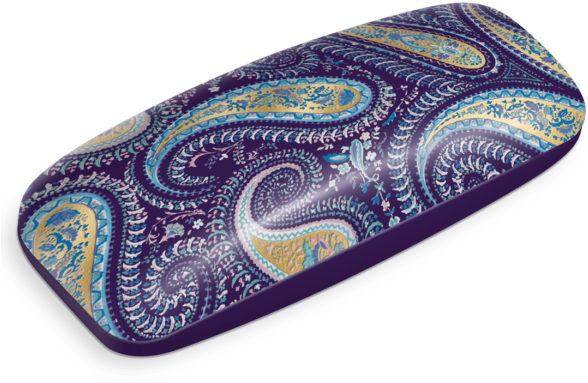 Purple Paisley Eyeglasses Case - Purple (600x600), Png Download
