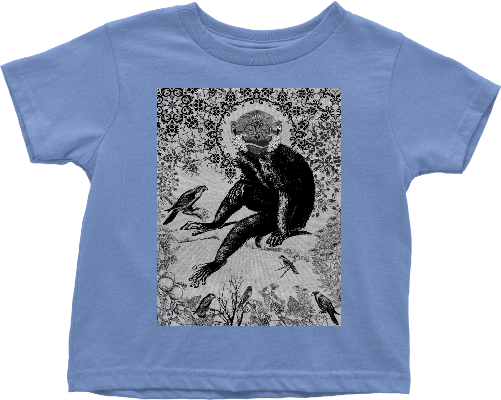 Paisley Monkey Toddler Tee - T-shirt (1024x1024), Png Download