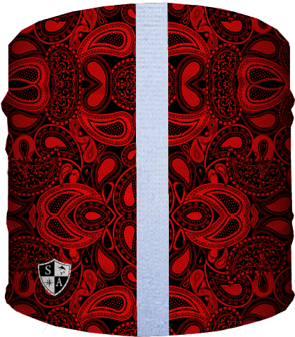 Red Paisley - Vaderunlimited Purple Paisley Multi Purpose Face Shield (596x595), Png Download
