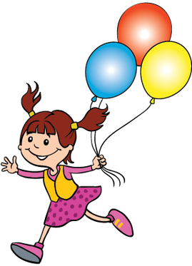 Children At Play - Children With Balloon Png (319x399), Png Download