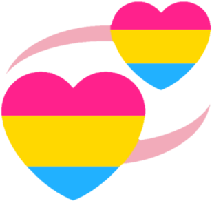 Hearts Pansexual Discord Emoji - Pride Emojis Discord (400x361), Png Download