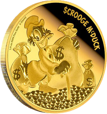 Niue 2015 Disney - Gold Coins Of Disney (371x394), Png Download