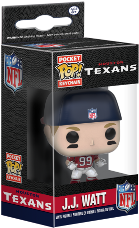 Funko Nfl J.j. Watt Pocket Pop! Vinyl Key Chain (560x560), Png Download