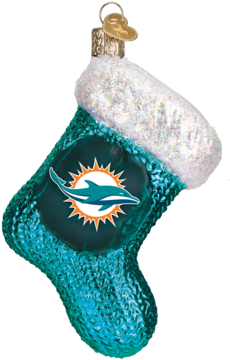 Miami Dolphins Stocking Ornament - Minnesota Vikings Stocking Ornament (387x387), Png Download