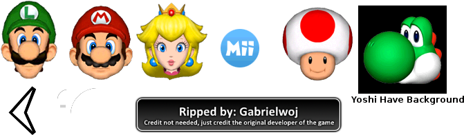 Mii Head - Wii The Spriters Resource (715x201), Png Download