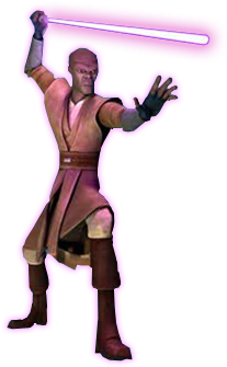Mace Windu - Star Wars Clone Wars Peel And Stick Wall Applique (300x400), Png Download