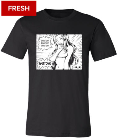 Anime Hentai Tee - T Shirt Font Japan (389x480), Png Download