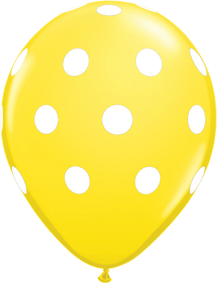 11quot Polka Dot Latex Balloon Yellow Peonies And Polka - Yellow Polka Dot Balloons (1140x972), Png Download