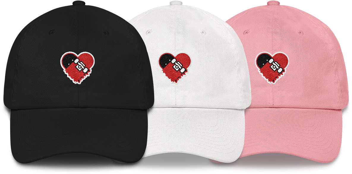 Embroidered Dad Hats - Skate Brand Dad Hats (1280x720), Png Download