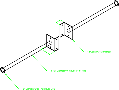 Bannerpolebracket Modified - Drawing (500x388), Png Download