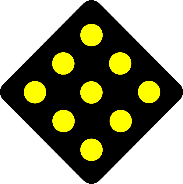 Om1-2 Type 1 Object Marker With Reflectors - Object Marker Sign (601x602), Png Download
