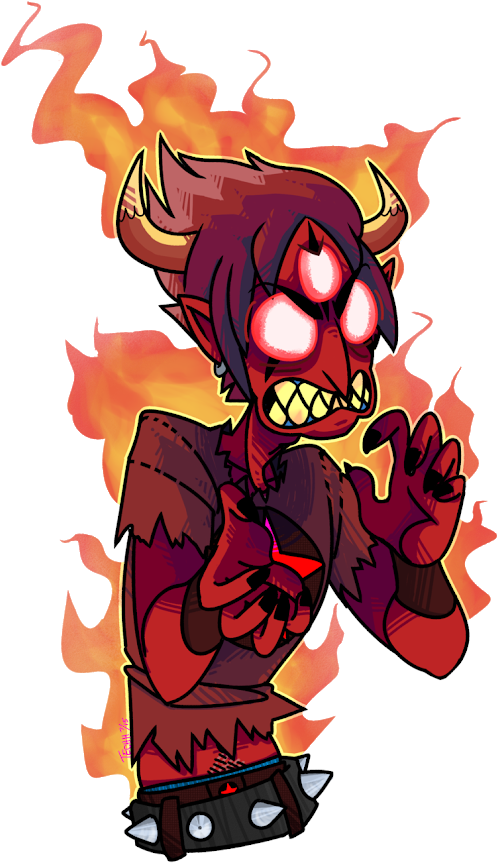 It's Not Funny, It's Not Cool - Tom The Demon Fanart (530x870), Png Download
