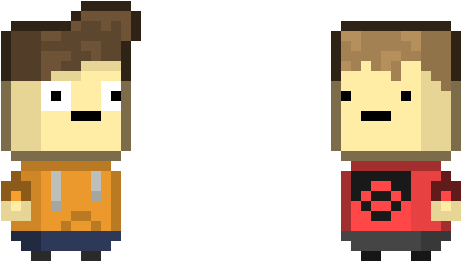 Jackson And Austin Kindergarten - Pixel Art (550x290), Png Download
