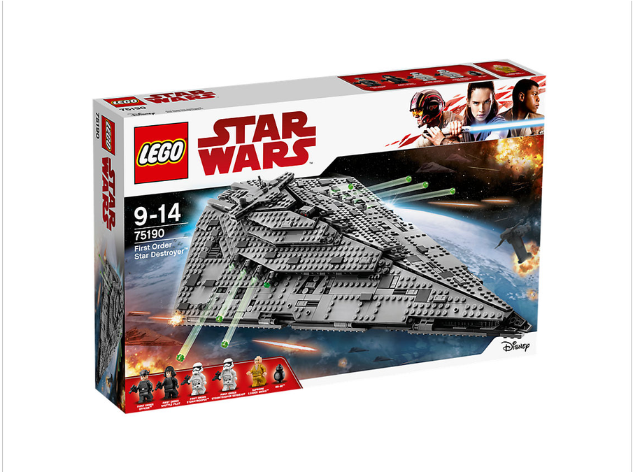 Lego Star Wars 75190 The Last Jedi First Order Star - Lego 75190 - First Order Star Destroyer (800x424), Png Download