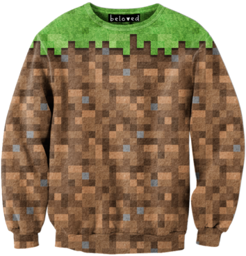 Dirt Sweatshirt - Minecraft Sweater (454x454), Png Download