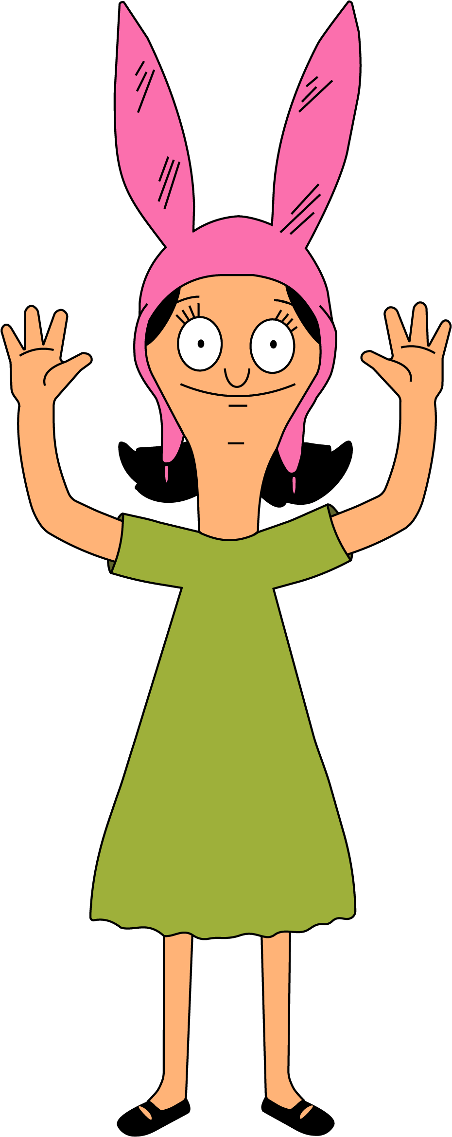 Download Bobs Burgers Louise Silhouette - HD Transparent PNG - NicePNG.com