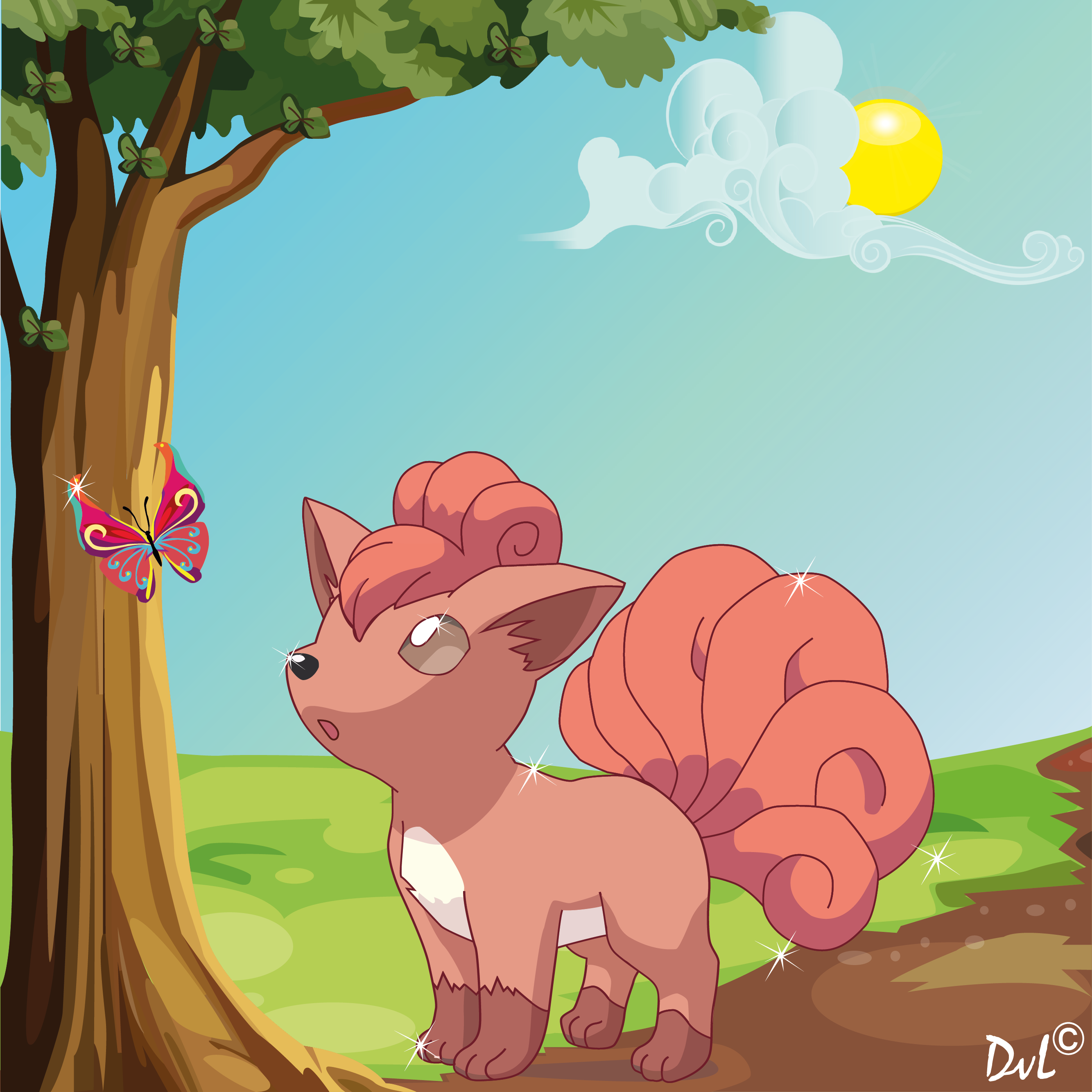 Pokémon - Vulpix - Type - Fire - Pokemon Vulpix (2667x2667), Png Download
