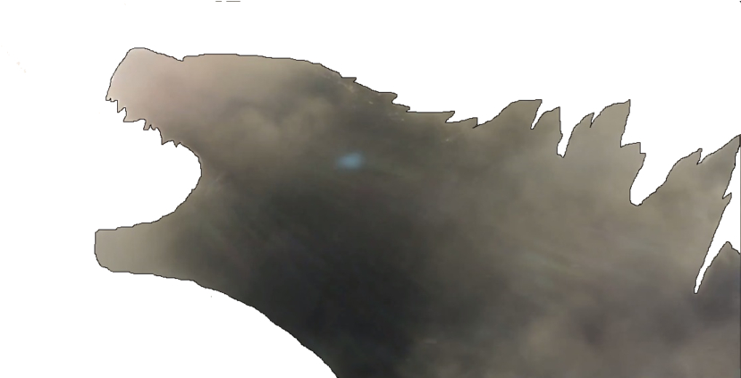 Godzilla Silhouette Png Svg Transparent Download - Silhouette Godzilla (1024x422), Png Download