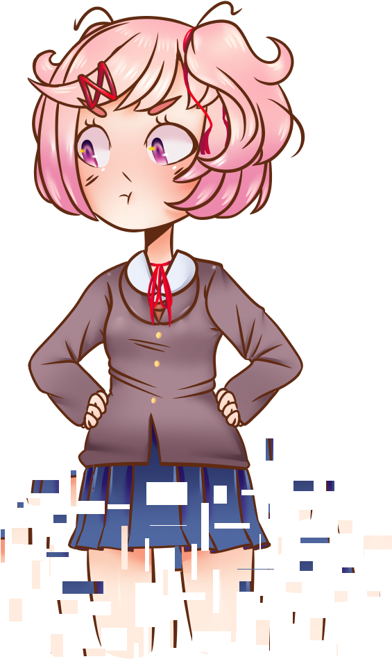 Natsuki By Geminitale On Deviantart Jpg Royalty Free - Anime (600x1030), Png Download