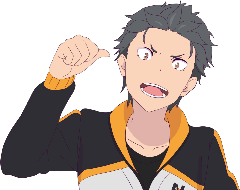 Natsuki By Blujumper On - Subaru Re Zero Png (1000x800), Png Download