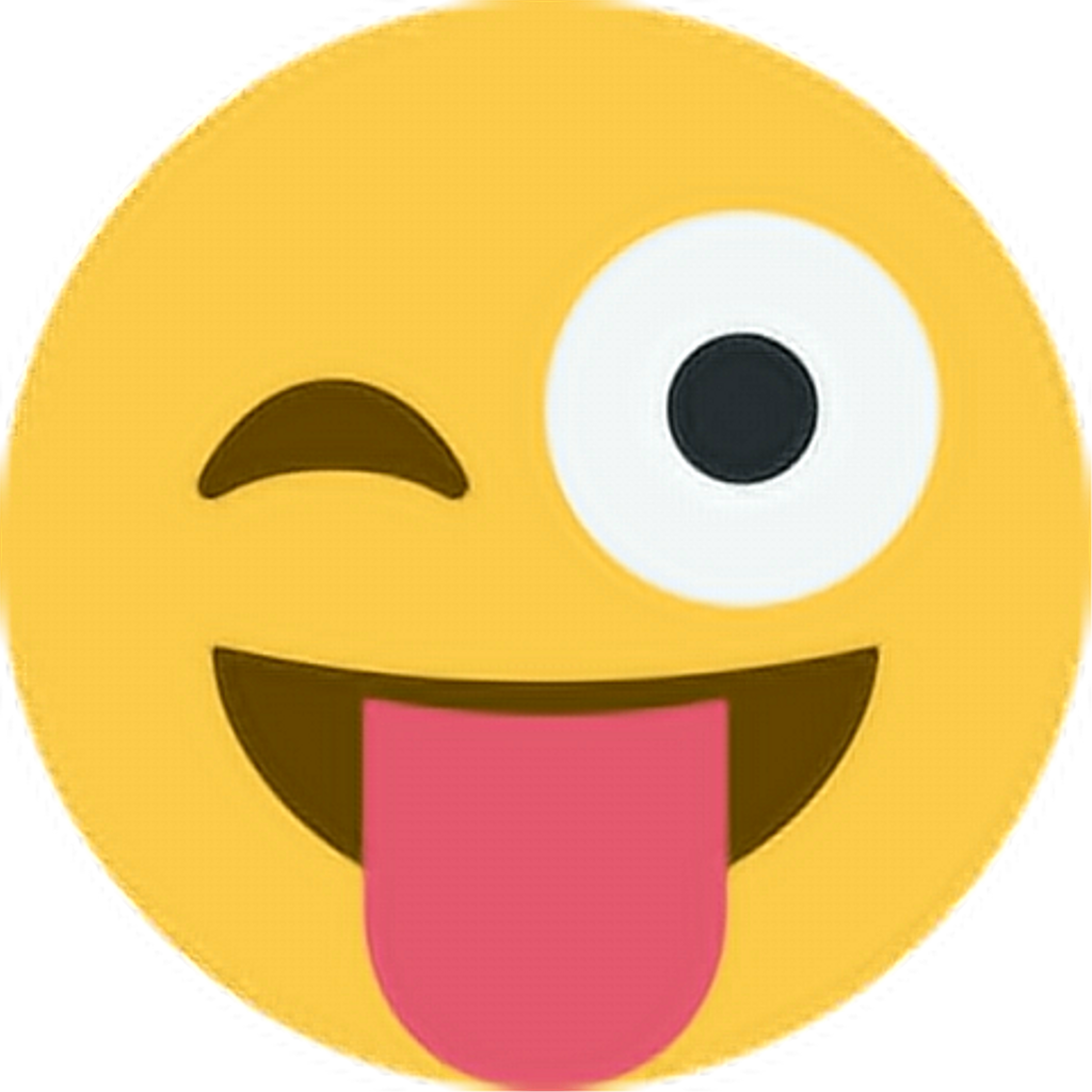 Happy Excited Tongueout Tongue Emoji Emoticon Face - Stuck Out Tongue Winking Eye Emoji (1024x1024), Png Download